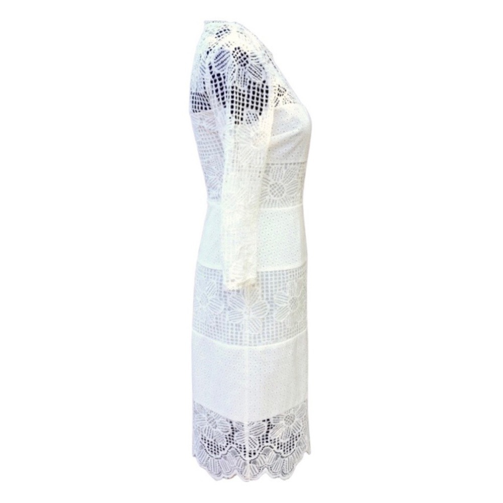 TRINA TURK floral Guipure lace midi dress size 2 - Picture 5 of 13
